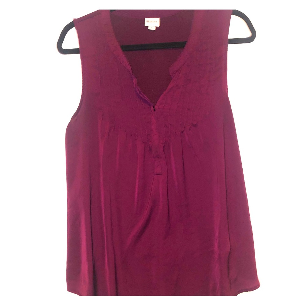 Pleated tunic tank